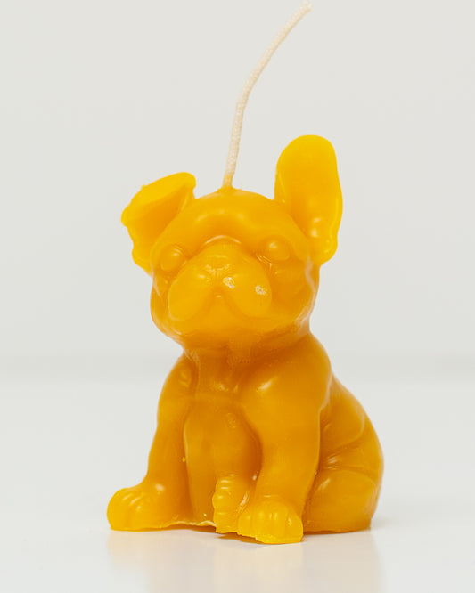 100% Beeswax Candle - Dog - French Bulldog - Small