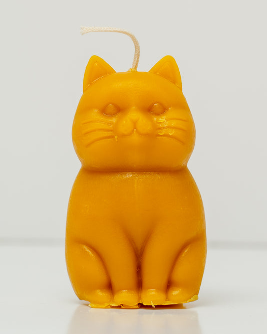 100% Beeswax Candles - Large Cat Candle