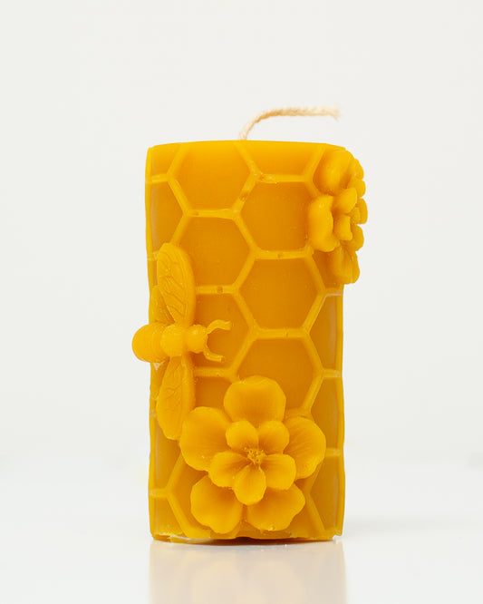 100% Beeswax Candles - Honeycomb Shape