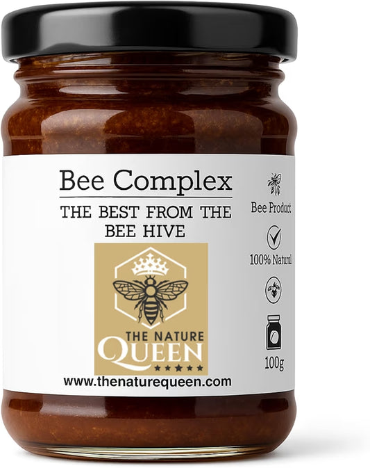 Bee complex honey with white background