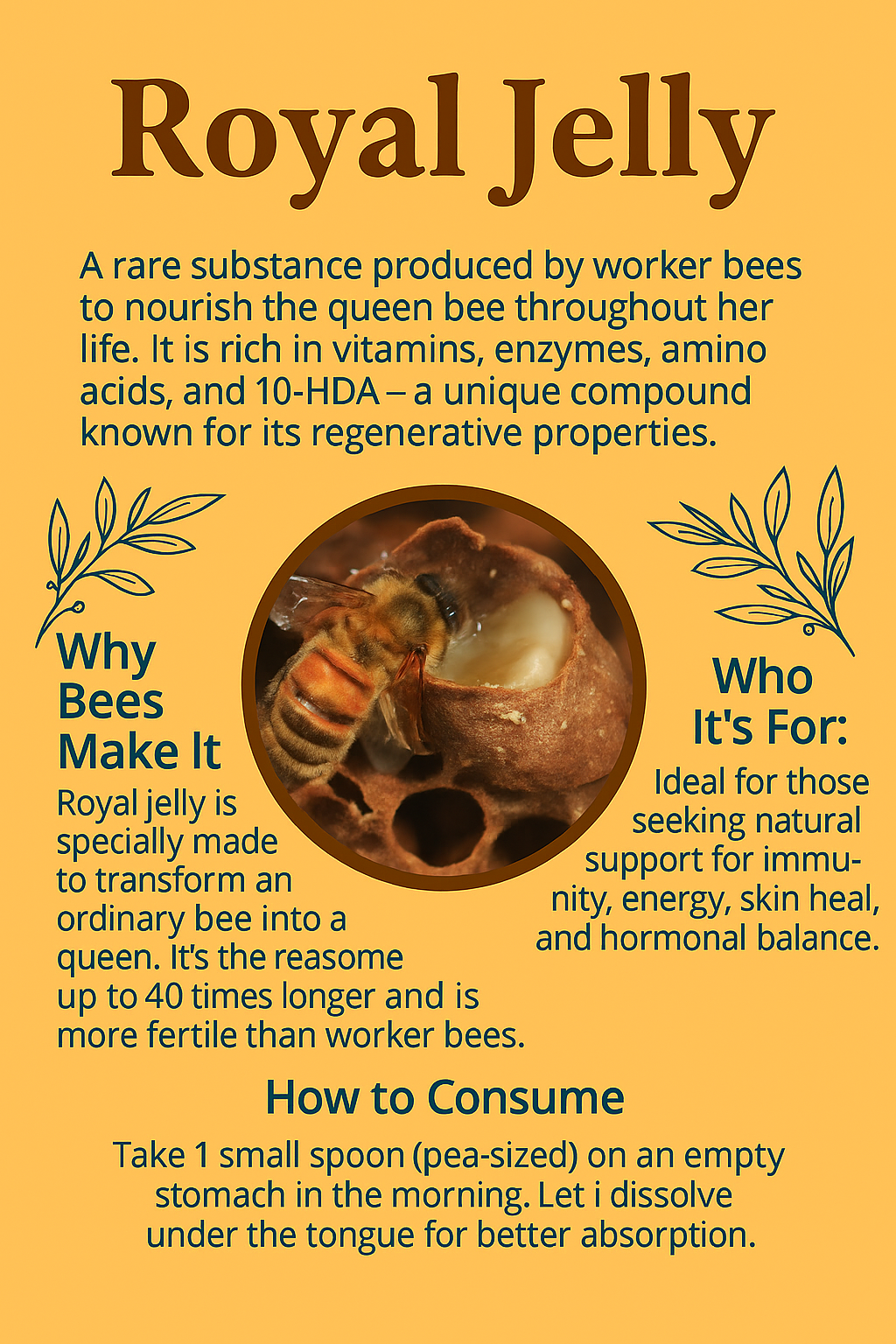 Raw royal jelly description