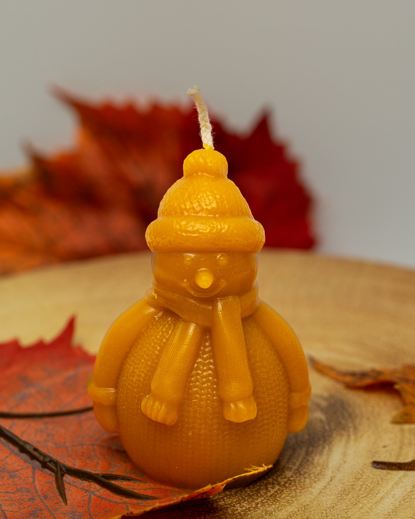 100% Beeswax Candles - Snowman