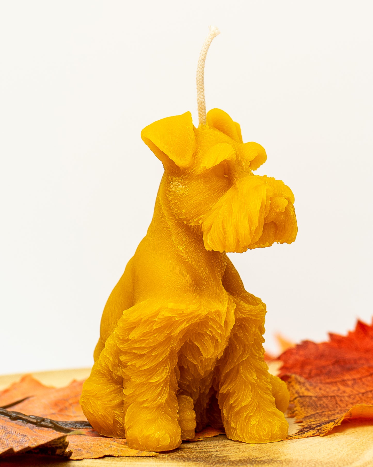 100% Beeswax Candle - Dog - Terrier - Medium