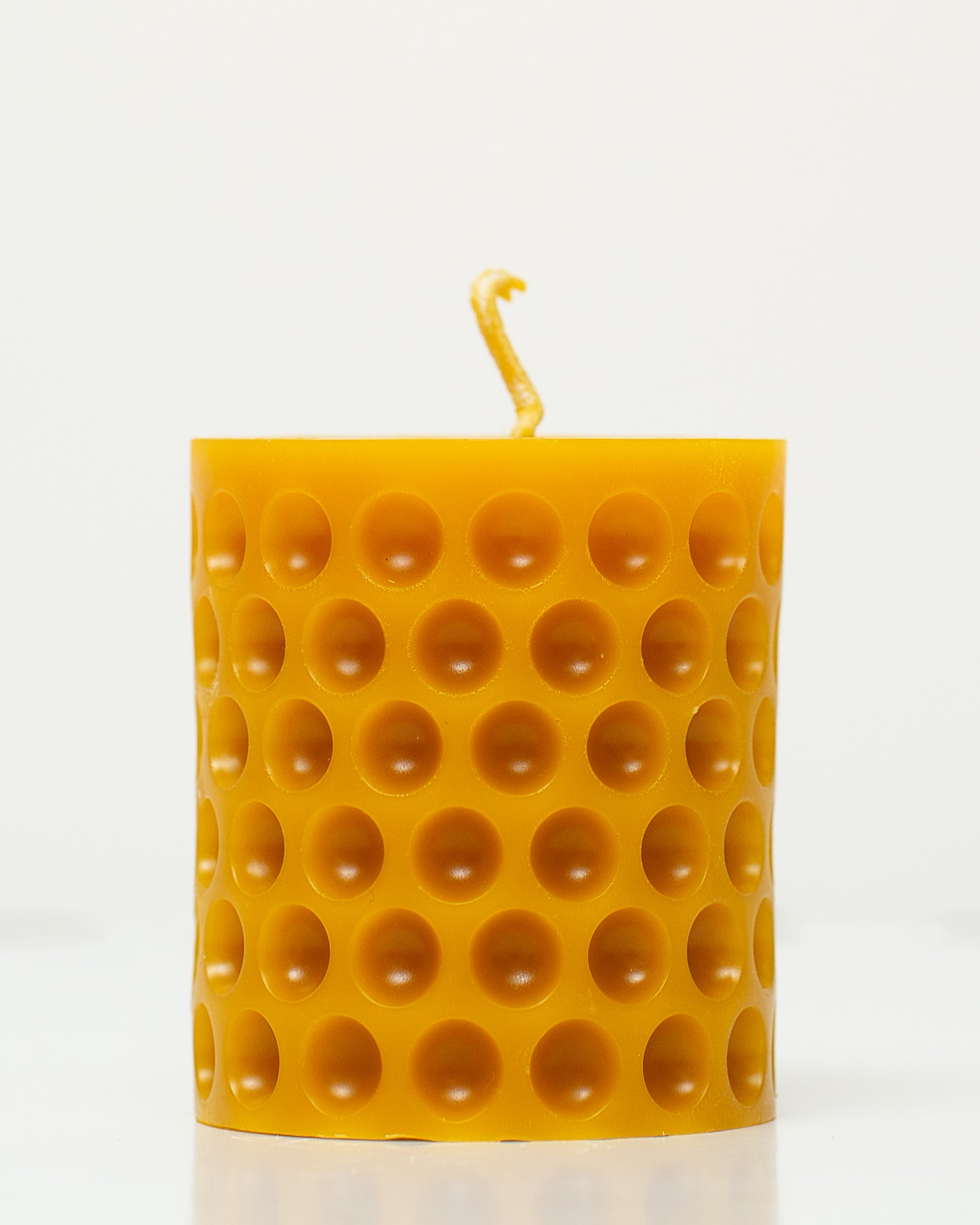 100% Beeswax Candle - Bubble Pillar, Medium