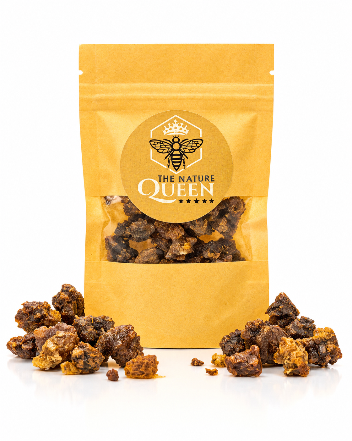Fresh propolis in zipper bag