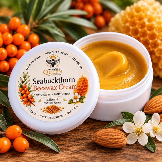 Sea Buckthorn and Beeswax Cream natural skin moisturiser by The Nature Queen